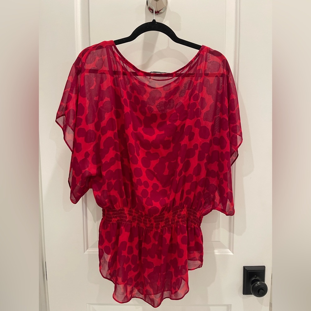 INC blouse - only worn once! Super cute with white pants!
